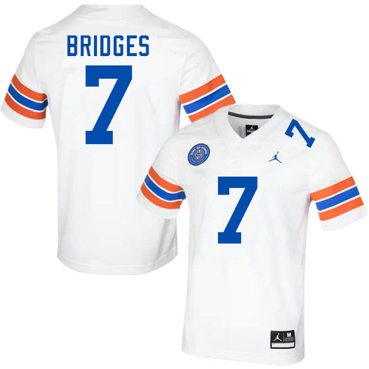 Trikweze Bridges Florida Jersey,Florida Gators #7 Trikweze Bridges Jersey Youth Uniforms-Retro White